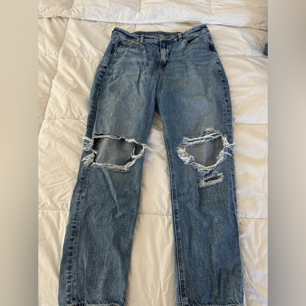 Distressed Blue Jeans- Strigid